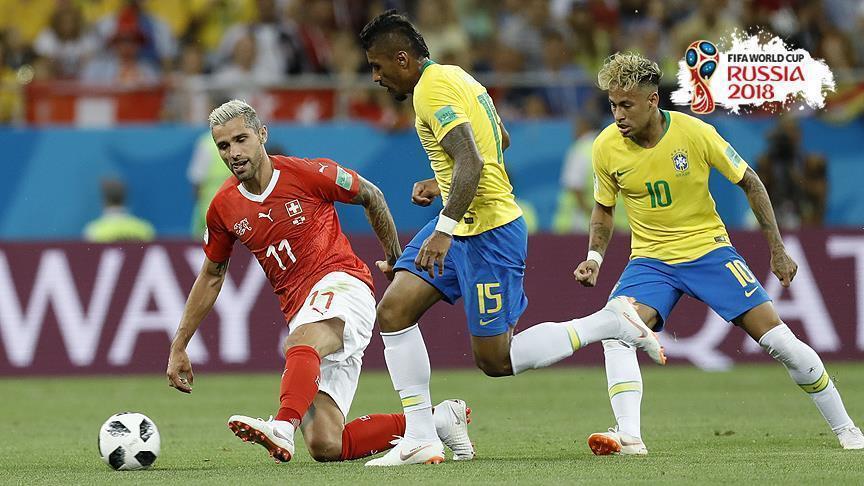 Swiss tahan imbang Brazil 1-1 di pertandingan Group E