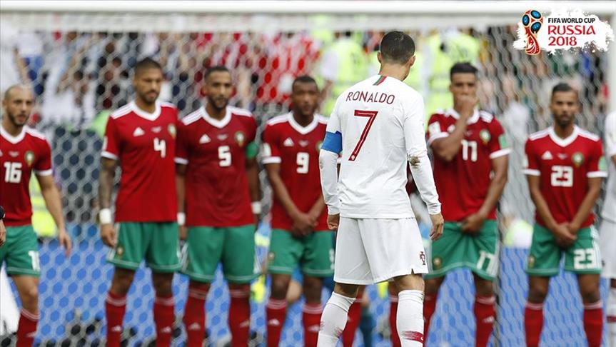 Cristiano Ronaldo scores in Portugal's FIFA World Cup win, Morocco