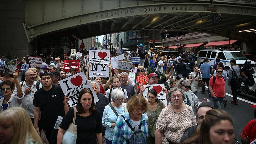 В Нью-Йорке прошла акция в поддержку беженцев
