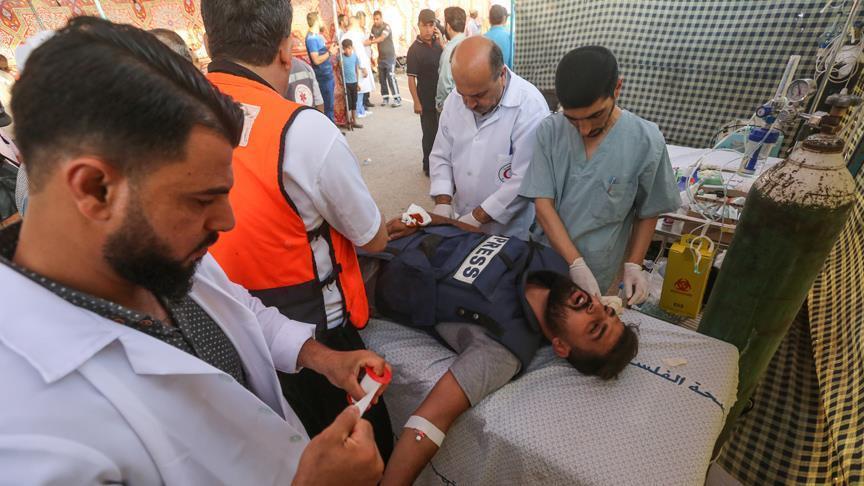 خبرنگار آناتولی با گلوله نظامیان اسرائیل مجروح شد