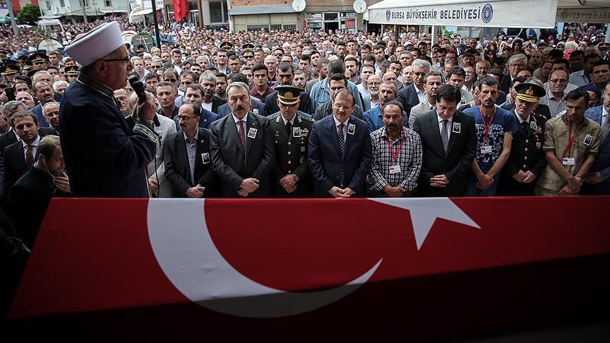 Kahramanmaraş şehitlerine veda