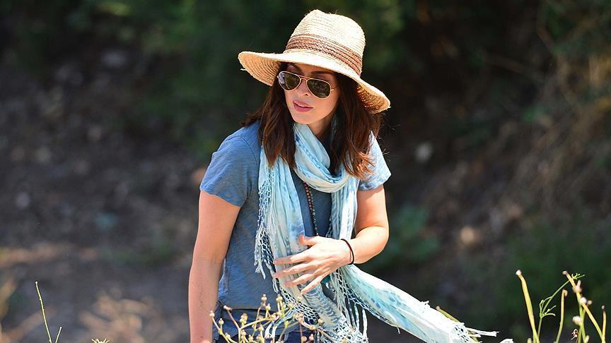 US actress Megan Fox visits ancient Troy city in Turkey