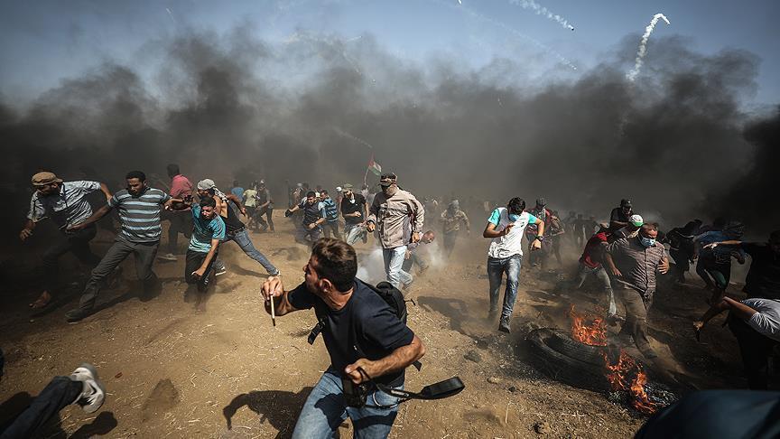 الجيش الإسرائيلي يصيب 134 فلسطينيًا قرب حدود غزة‎ 