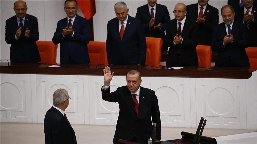 Presiden Turki terpilih Erdogan diambil sumpahnya di Parlemen 
