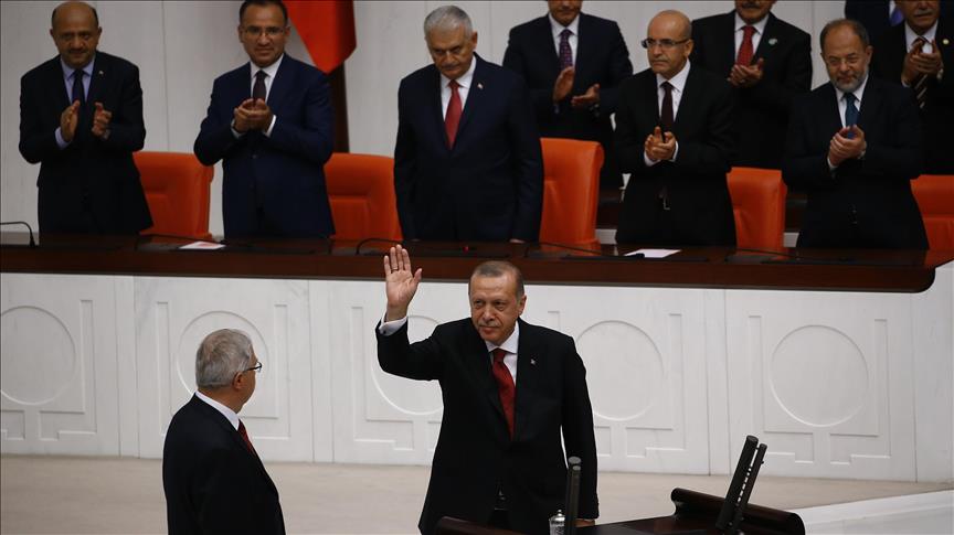 Presiden Turki terpilih Erdogan diambil sumpahnya di Parlemen