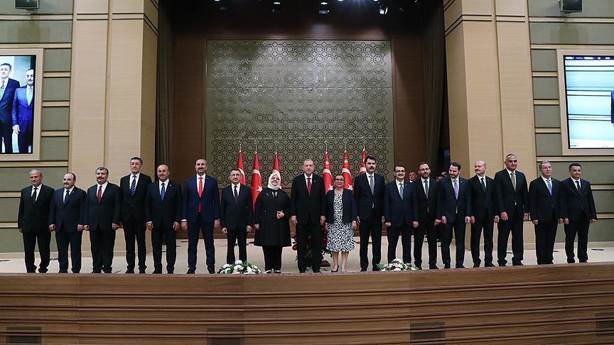 اردوغان اسامی کابینه جدید دولت ترکیه را اعلام کرد