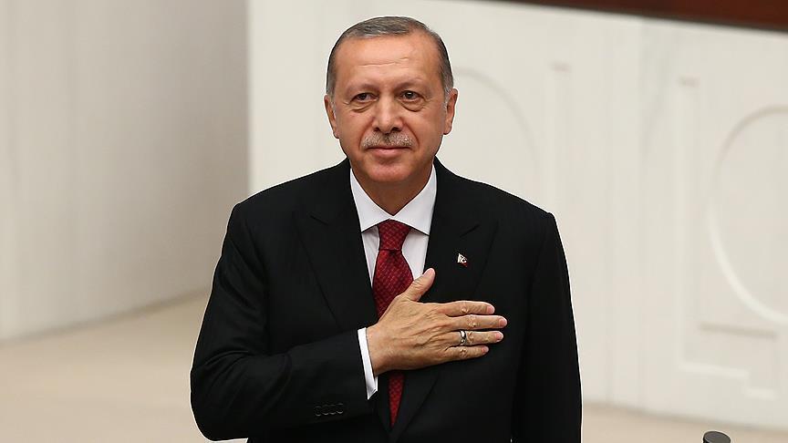 Erdogan takes presidential oath of the office