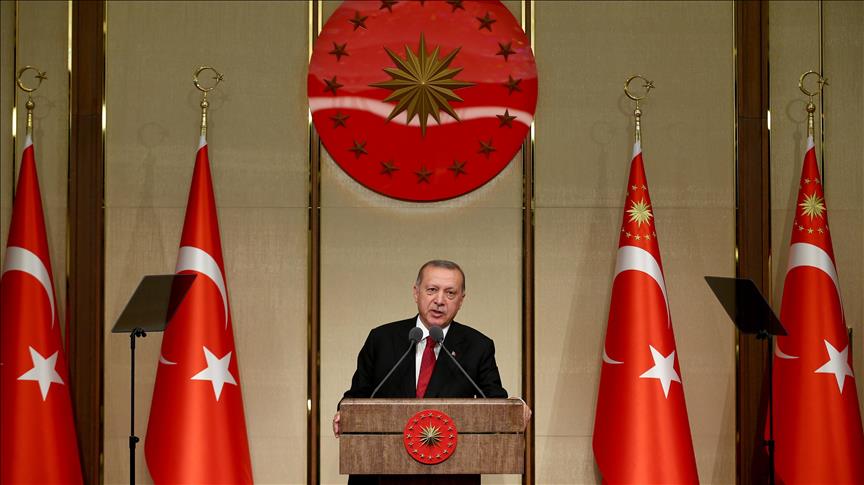 El presidente turco visita el Monumento de los Mártires del 15 de Julio
