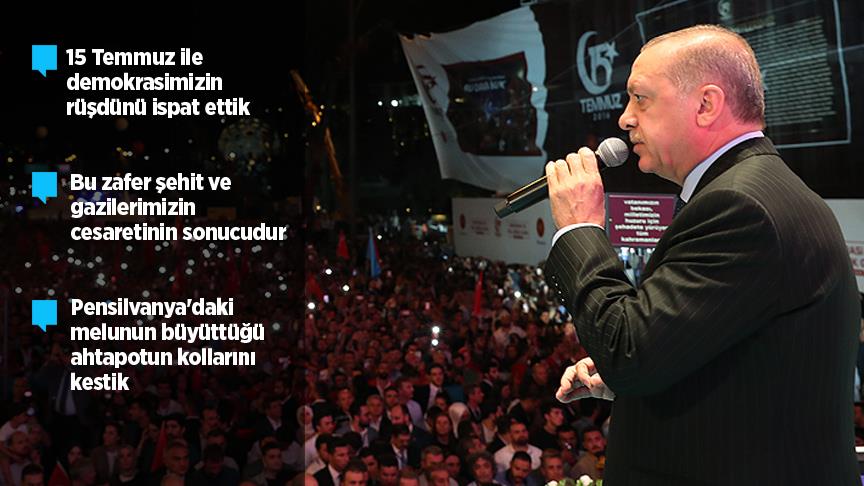 Cumhurbaşkanı Erdoğan: Darbe defterini bir daha açılmamak üzere kapattık