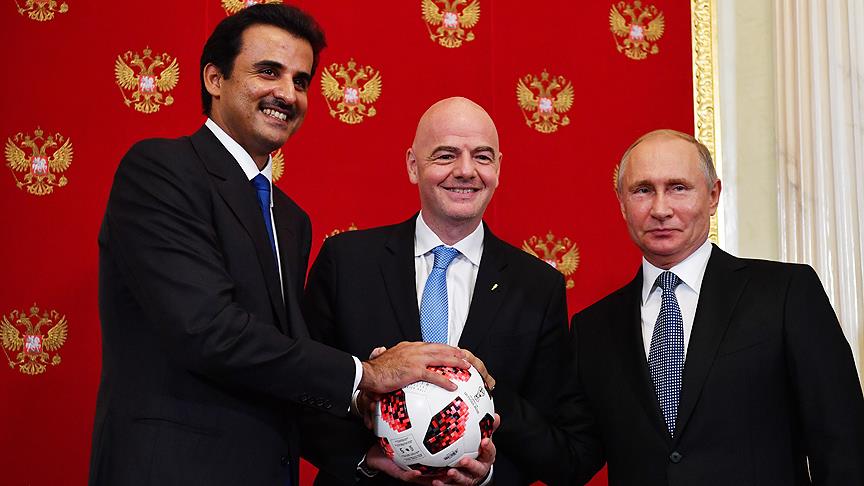 2022 Dünya Kupası için devir teslim töreni