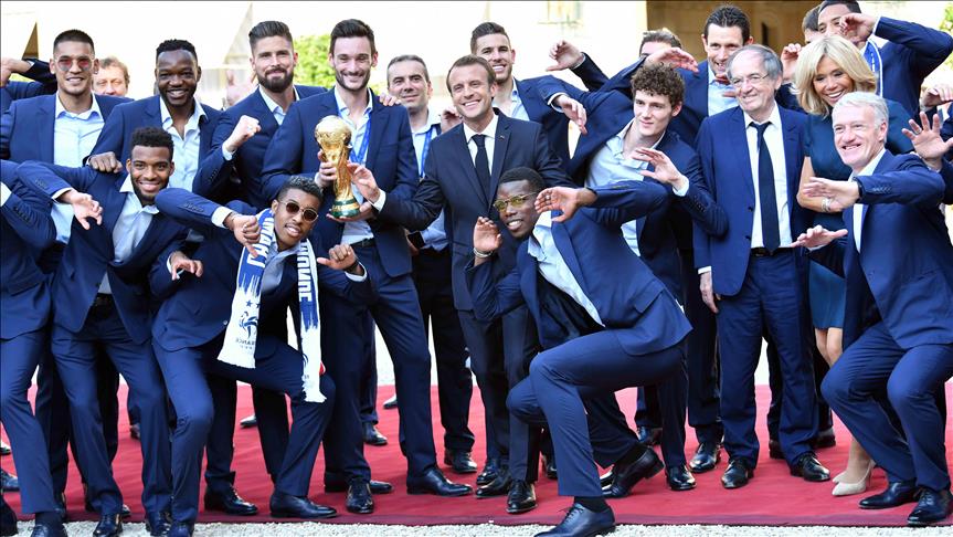 Nogometašima reprezentacije Francuske upriličen doček u Elizejskoj palači