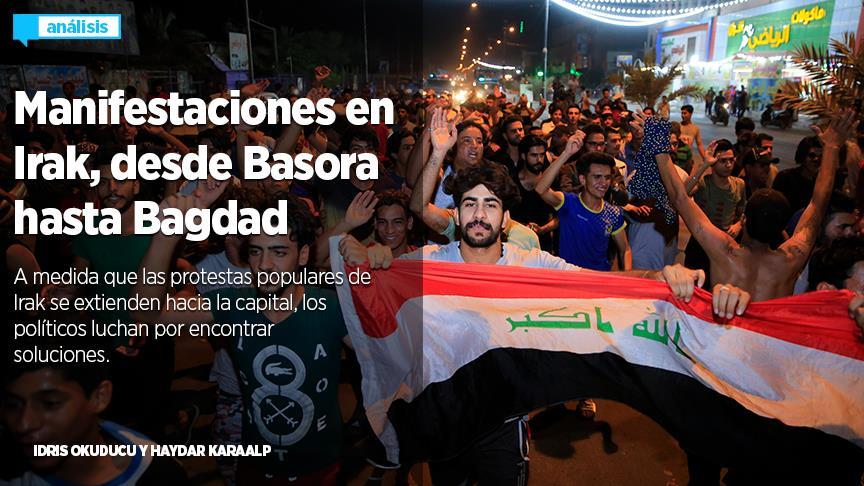 Manifestaciones en Irak, desde Basora hasta Bagdad