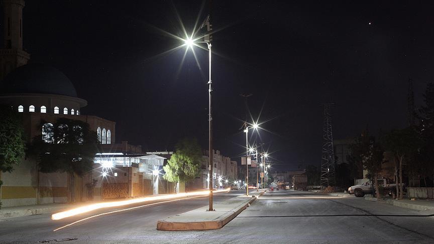 Rid of terrorists, Syrian streets lit by solar lights