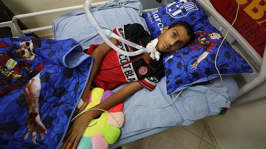 İsrail kurşunuyla felç olan Filistinli çocuk Türkiye'de tedavi olmak istiyor