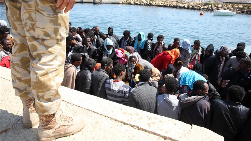 Libyan navy rescues 40 migrants stranded at sea