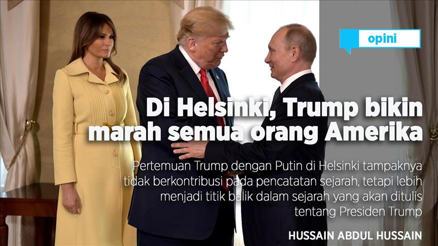 Di Helsinki, Trump bikin marah semua orang Amerika