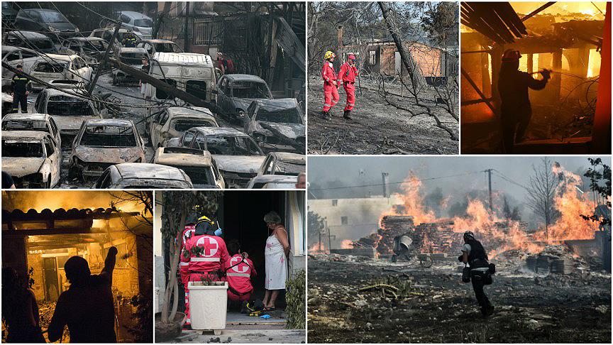 Yunanistan'daki orman yangınlarında en az 79 kişi öldü