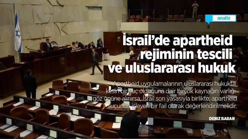 İsrail’de apartheid rejiminin tescili ve uluslararası hukuk