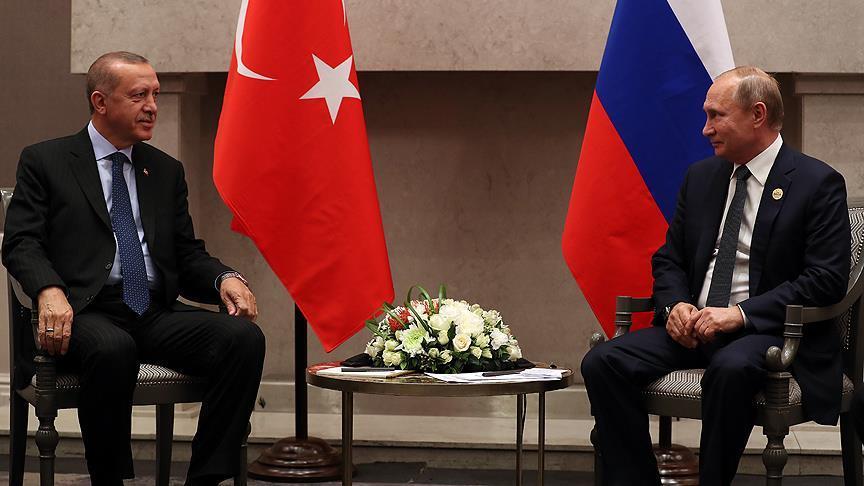Erdogan, Putin meet on sidelines of BRICS summit