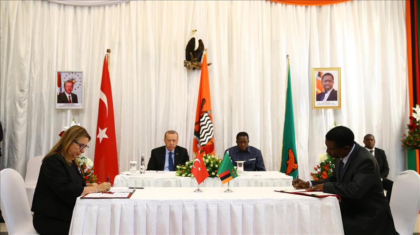 Turkey, Zambia sign 12 deals to boost bilateral ties