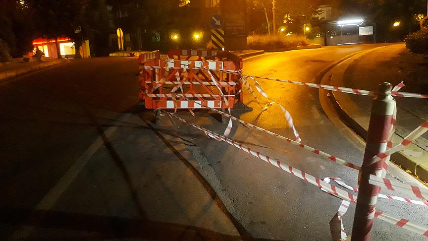 İstanbul Beşiktaş’ta yol çöktü
