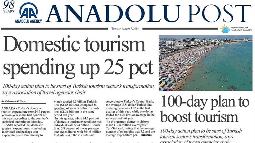 Anadolu Post - Issue of August 7, 2018