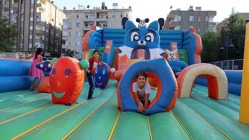 Belediyeden Mardinli çocuklar için 'eğlence parkı' 