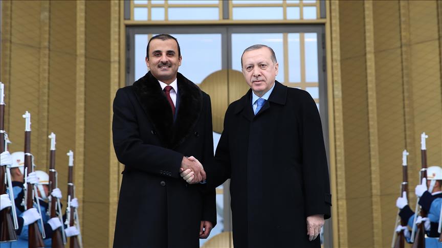 أردوغان وأمير قطر يبحثان العلاقات الثنائية والقضايا الإقليمية