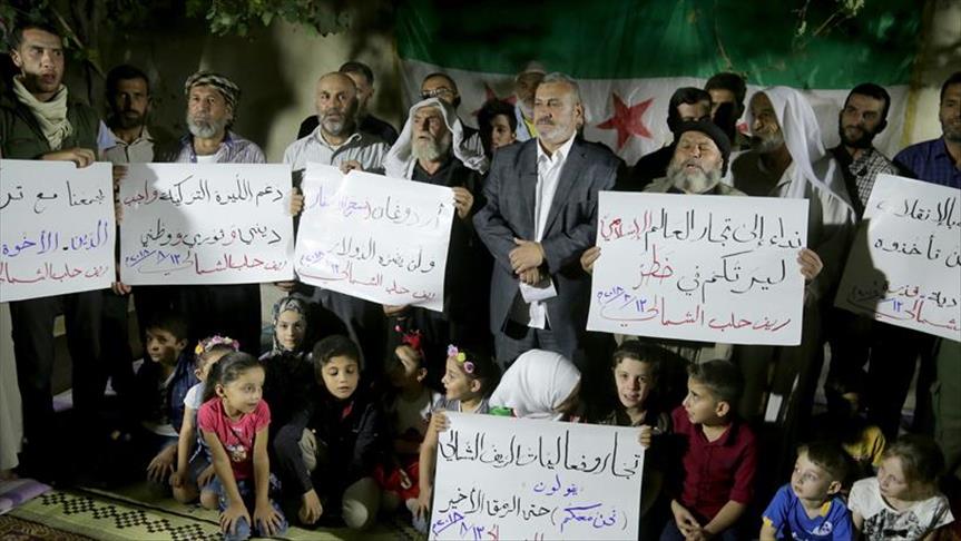 Syrians of Al-Bab rally in support of Turkey's lira