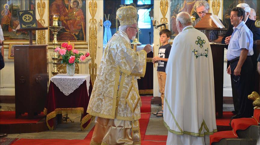 Orthodox Christians in Turkey hold religious ceremony