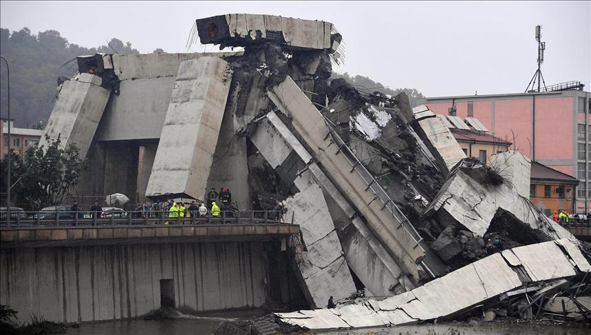 Aumenta a 41 la cifra de muertos por desplome de puente en Italia