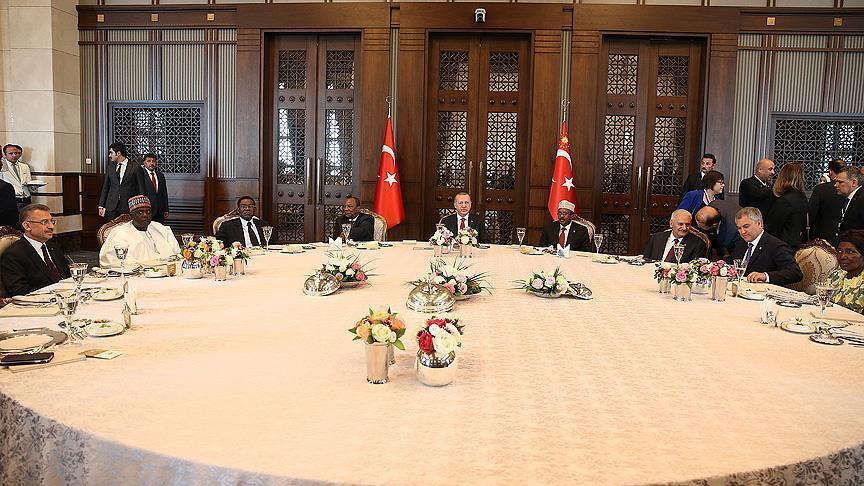 ضیافت شام اردوغان برای مهمانان خارجی ششمین کنگره حزبش