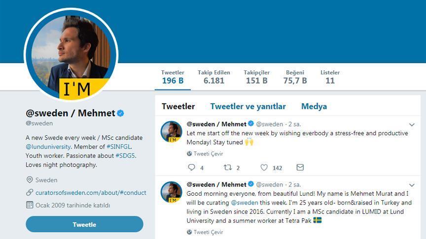 Турецкий студент будет вести аккаунт Швеции в Twitter