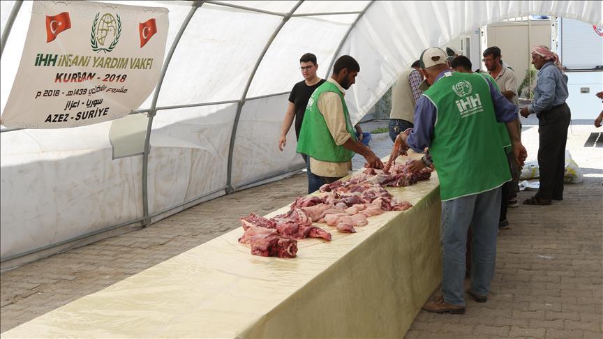 Kelompok relawan Turki bagikan daging kurban ke 1.000 keluarga Gaza