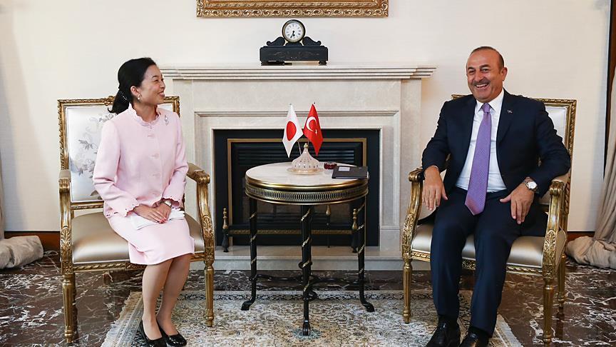 Turkish foreign minister meets Japanese princess