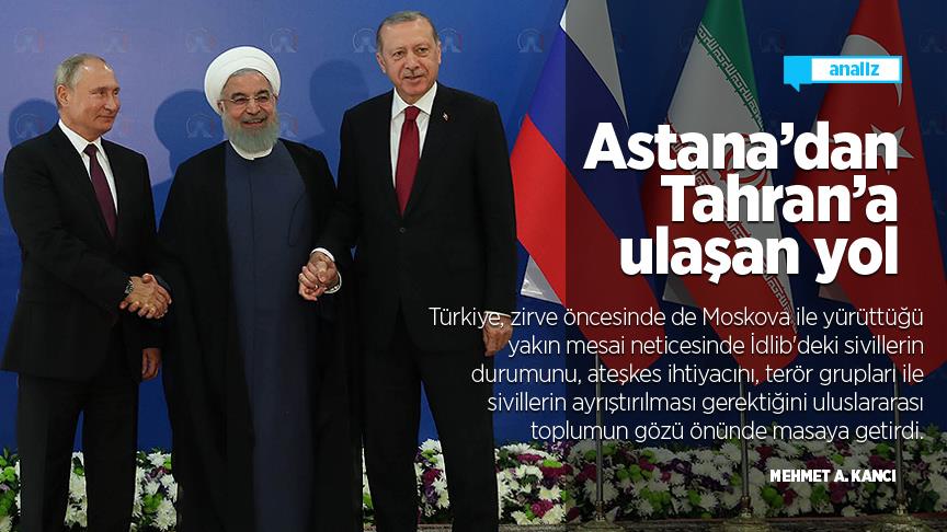 Astana'dan Tahran'a ulaşan yol