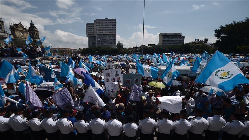 Cientos de campesinos en Guatemala protestaron contra la corrupción