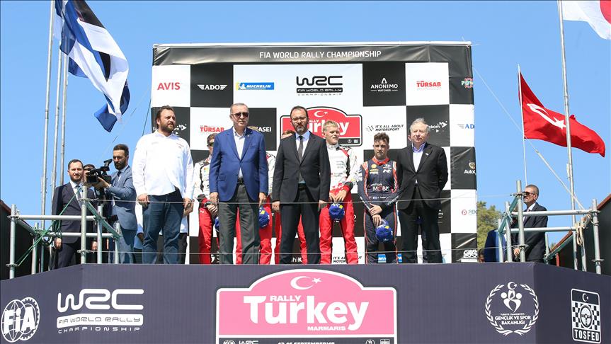 حضور رئیس‌جمهور ترکیه در محل برگزاری رالی قهرمانی جهان