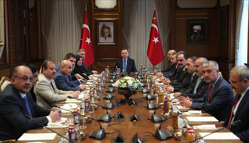 أردوغان يستقبل وفدا نيابيا من تركمان العراق