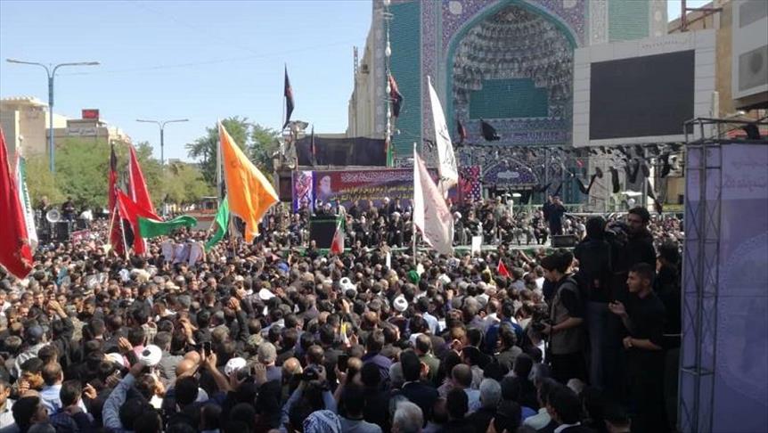 پیکر قربانیان حمله تروریستی به رژه اهواز تشییع شد