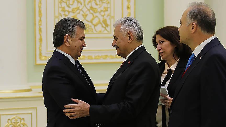 Özbekistan Cumhurbaşkanı Mirziyoyev, TBMM Başkanı Yıldırım'ı kabul etti