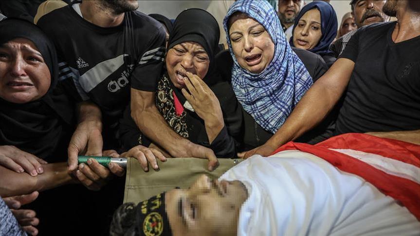 Gaza : Funérailles d’un martyr palestinien