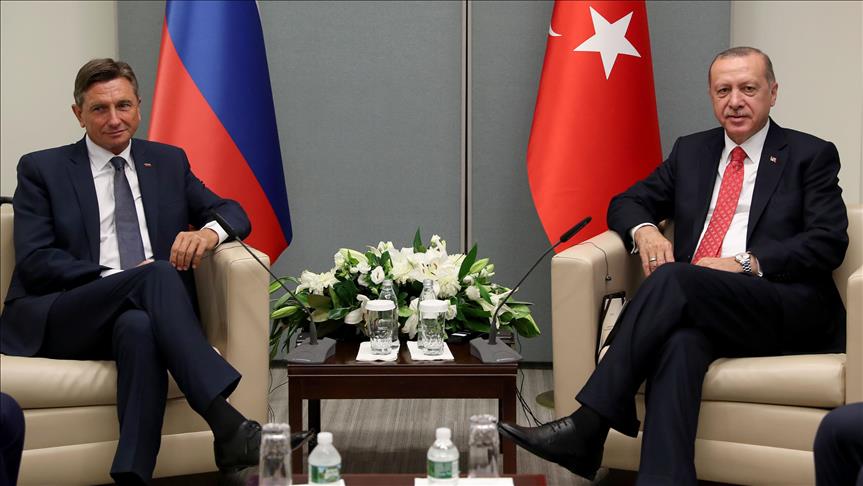 Cumhurbaşkanı Erdoğan, Slovenya Cumhurbaşkanı Pahor ile görüştü 