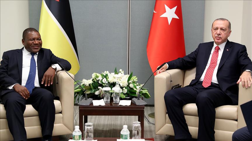 دیدار رئیس جمهور ترکیه با همتای موزامبیکی خود در نیویورک