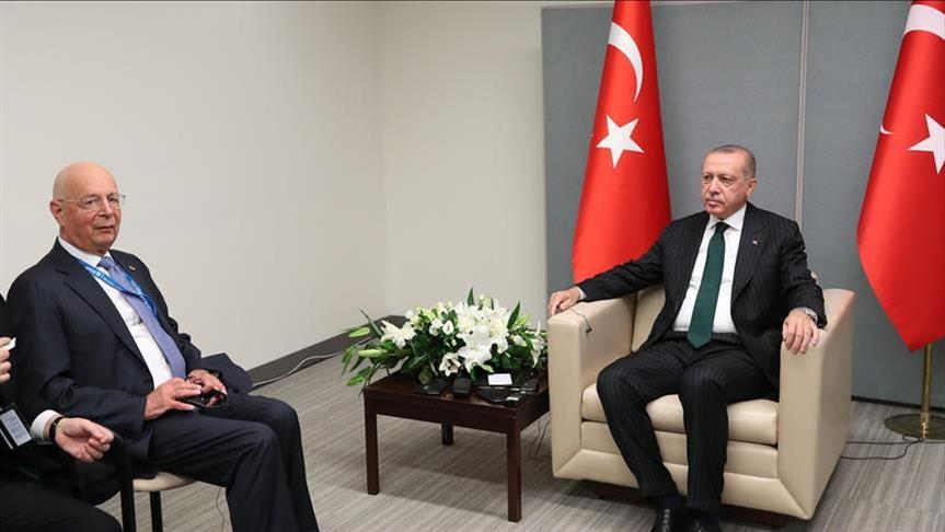 New York: Erdogan reçoit le fondateur du Forum économique mondial, Schwab