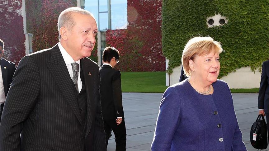 Turkey's President Erdogan meets Merkel in Berlin