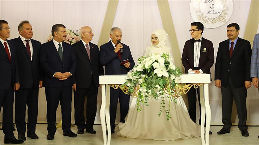 TBMM Başkanı Yıldırım nikah şahidi oldu