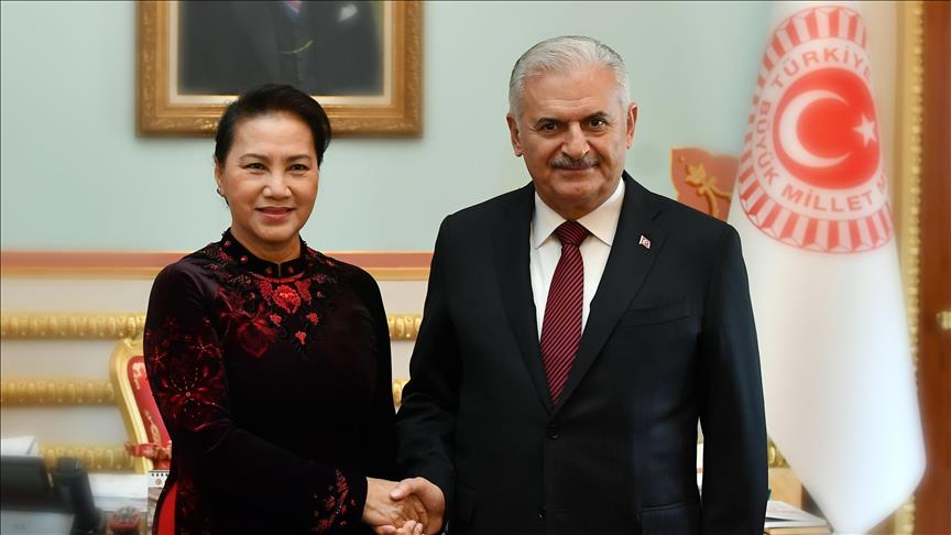 Turkish parliament speaker meets Vietnamese counterpart
