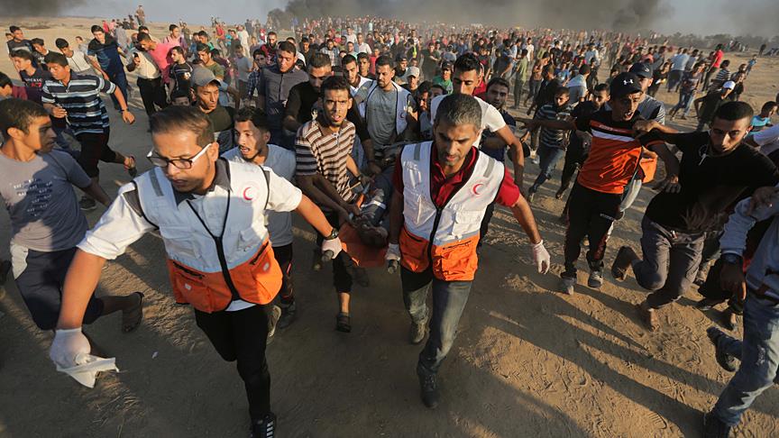 Gazze'deki barışçıl gösterilerde 7 Filistinli şehit oldu 