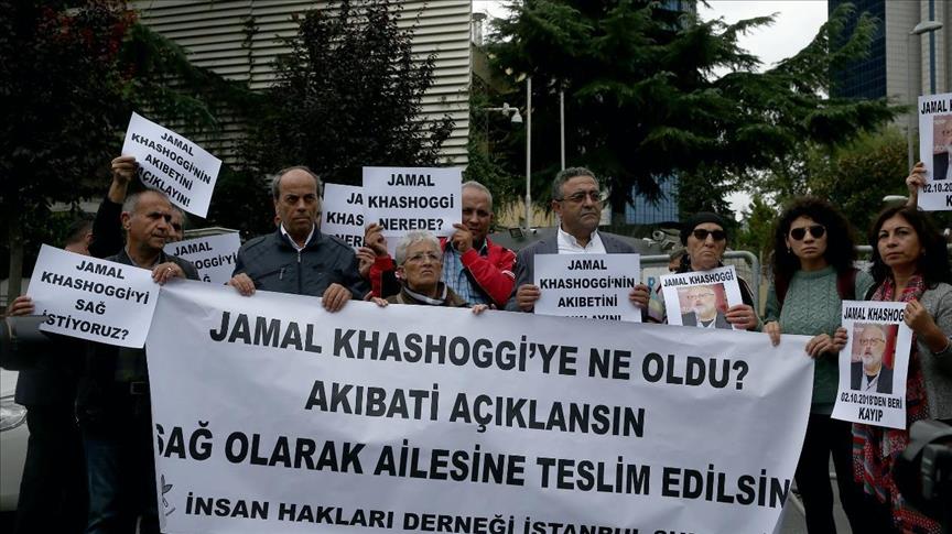 Protesta en la embajada de Arabia Saudita en EEUU por Khashoggi